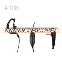 409shop D ring PPT Single Wire Ear Loop Earpiece with PTT for Walkie Talkie UV-5RT UV-5S UV-5RU