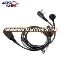 409shop 2 wire Security Earpiece In ear Monitor with PTT  for TK-278 TK-278G TK-340