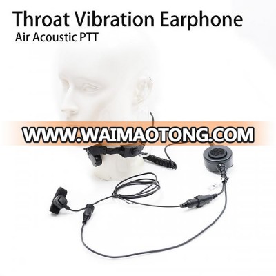 409shop Military Tactical Throat Vibration ear phone w/Air Acoustic PTT for walkie-talkie RT-6000, RT-6100, RS-LY8, RS-H86