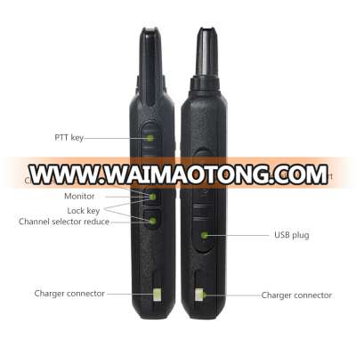 High Quality WLN KD-C1 Black 16 Channel Ham Radio 400-470 MHz UHF Walkie Talkie